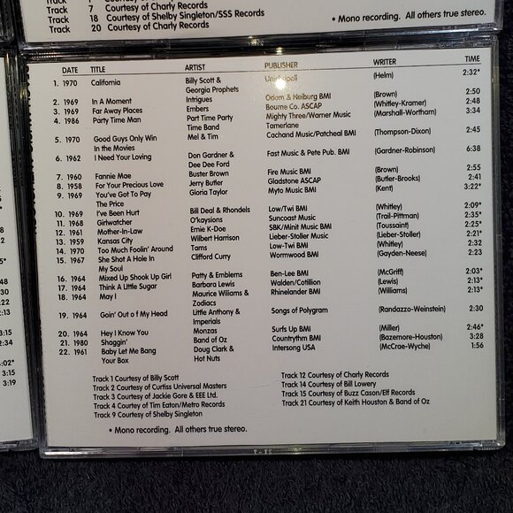 VINTAGE BEACH MUSIC ANTHOLOGY ORIGINAL (VOLUME 1): FOUR COMPACT DISCS, 90 CUTS - Picture 8 of 10